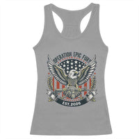 Operation Epic Fury Patriotic Eagle Crest Est 2026 Racerback Tank Top American Strength Freedom