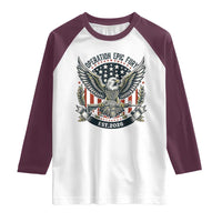 Operation Epic Fury Patriotic Eagle Crest Est 2026 Raglan Shirt American Strength Freedom