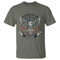 Operation Epic Fury Patriotic Eagle Crest Est 2026 T Shirt American Strength Freedom
