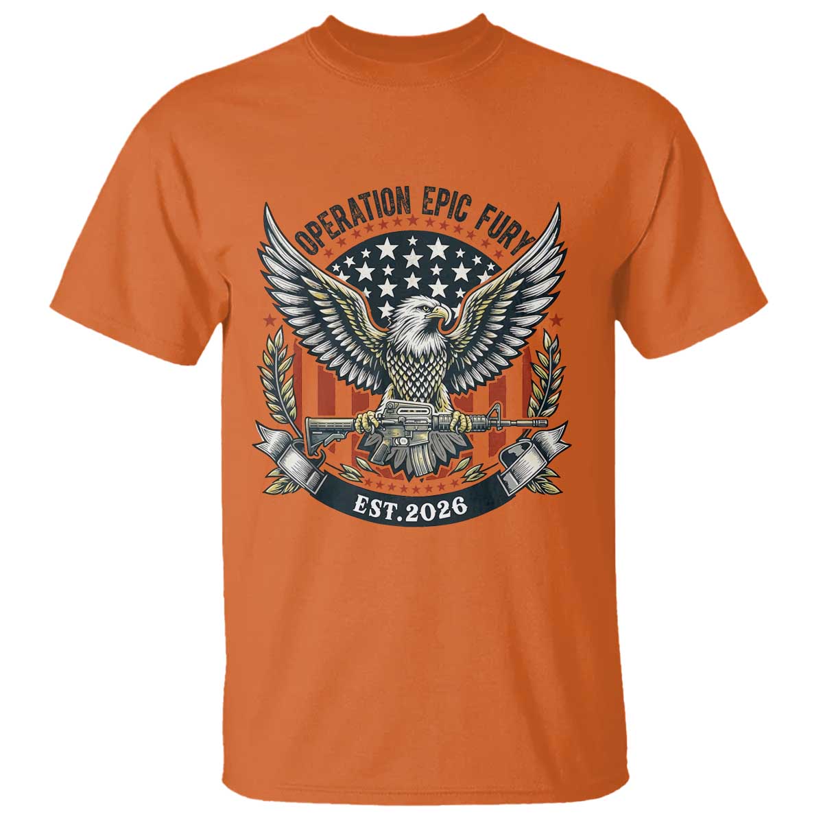 Operation Epic Fury Patriotic Eagle Crest Est 2026 T Shirt American Strength Freedom