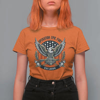 Operation Epic Fury Patriotic Eagle Crest Est 2026 T Shirt For Women American Strength Freedom