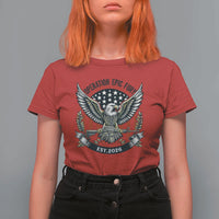 Operation Epic Fury Patriotic Eagle Crest Est 2026 T Shirt For Women American Strength Freedom