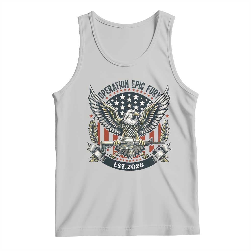 Operation Epic Fury Patriotic Eagle Crest Est 2026 Tank Top American Strength Freedom