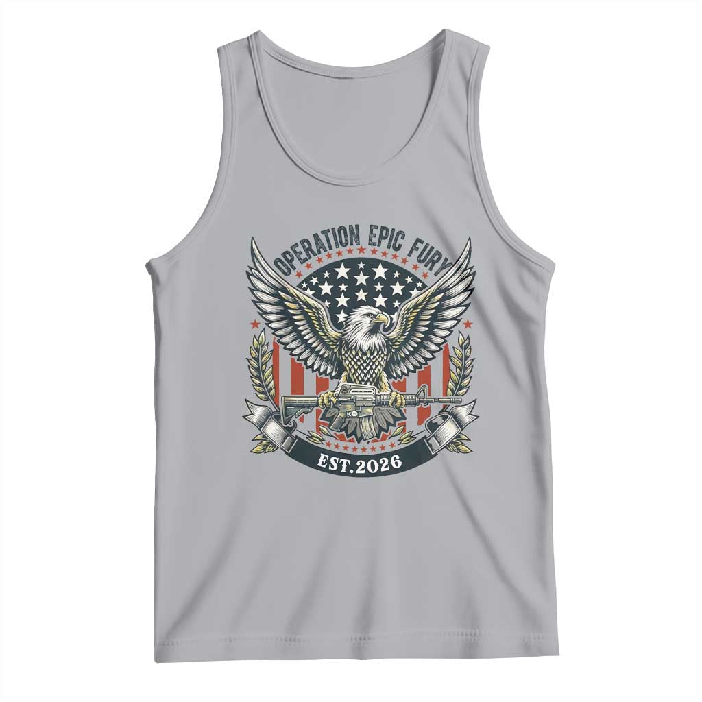 Operation Epic Fury Patriotic Eagle Crest Est 2026 Tank Top American Strength Freedom