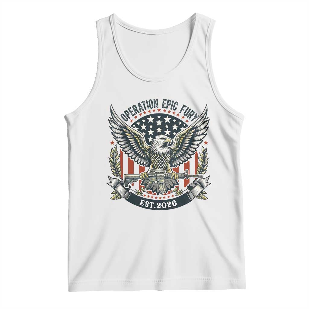 Operation Epic Fury Patriotic Eagle Crest Est 2026 Tank Top American Strength Freedom