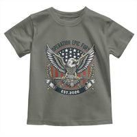 Operation Epic Fury Patriotic Eagle Crest Est 2026 Toddler T Shirt American Strength Freedom