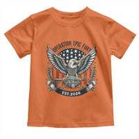 Operation Epic Fury Patriotic Eagle Crest Est 2026 Toddler T Shirt American Strength Freedom
