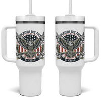 Operation Epic Fury Patriotic Eagle Crest Est 2026 Tumbler With Handle American Strength Freedom