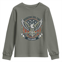Operation Epic Fury Patriotic Eagle Crest Est 2026 Youth Sweatshirt American Strength Freedom