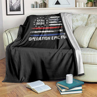 Operation Epic Fury 1776 2026 American Flag Aviation Throw Blanket Freedom Anniversary Statement