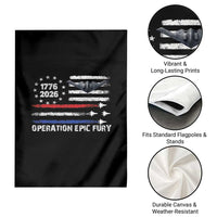 Operation Epic Fury 1776 2026 American Flag Aviation Garden Flag Freedom Anniversary Statement