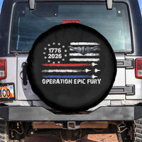 Operation Epic Fury 1776 2026 American Flag Aviation Spare Tire Cover Freedom Anniversary Statement