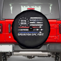 Operation Epic Fury 1776 2026 American Flag Aviation Spare Tire Cover Freedom Anniversary Statement