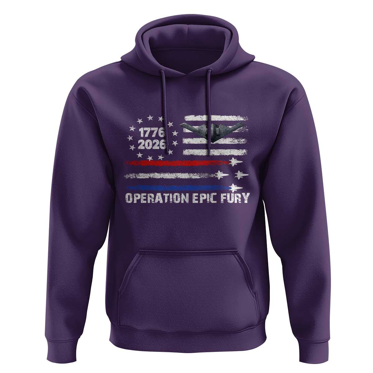 Operation Epic Fury 1776 2026 American Flag Aviation Hoodie Freedom Anniversary Statement