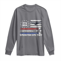 Operation Epic Fury 1776 2026 American Flag Aviation Long Sleeve Shirt Freedom Anniversary Statement