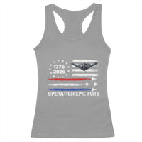 Operation Epic Fury 1776 2026 American Flag Aviation Racerback Tank Top Freedom Anniversary Statement