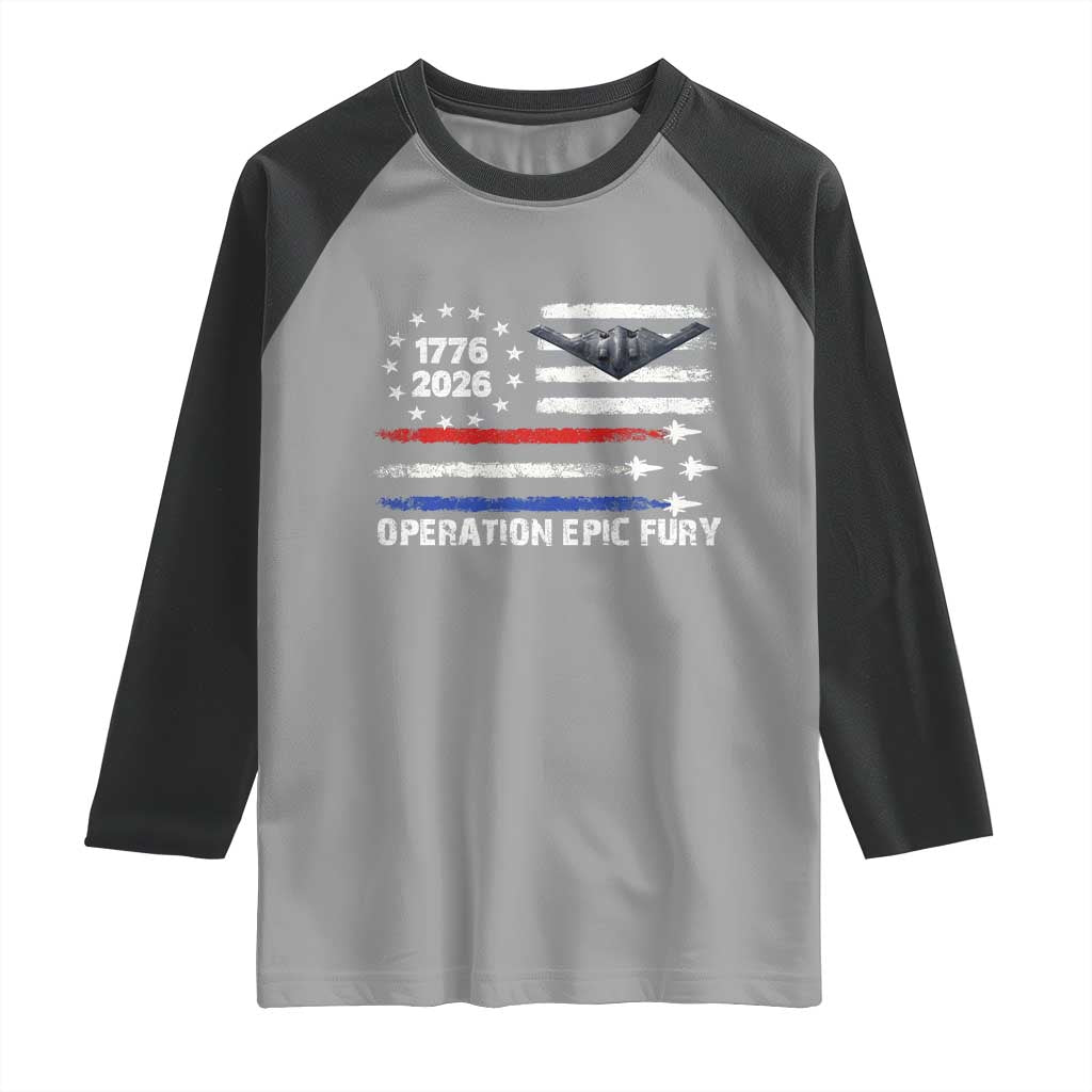 Operation Epic Fury 1776 2026 American Flag Aviation Raglan Shirt Freedom Anniversary Statement