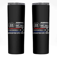 Operation Epic Fury 1776 2026 American Flag Aviation Skinny Tumbler Freedom Anniversary Statement
