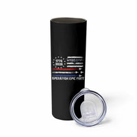 Operation Epic Fury 1776 2026 American Flag Aviation Skinny Tumbler Freedom Anniversary Statement