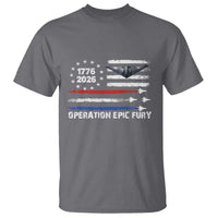 Operation Epic Fury 1776 2026 American Flag Aviation T Shirt Freedom Anniversary Statement
