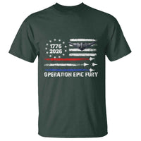 Operation Epic Fury 1776 2026 American Flag Aviation T Shirt Freedom Anniversary Statement