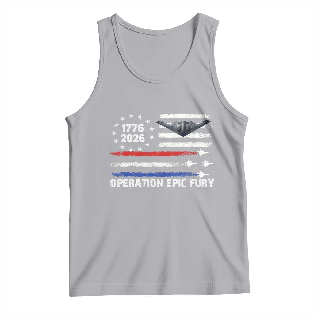 Operation Epic Fury 1776 2026 American Flag Aviation Tank Top Freedom Anniversary Statement