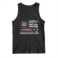 Operation Epic Fury 1776 2026 American Flag Aviation Tank Top Freedom Anniversary Statement
