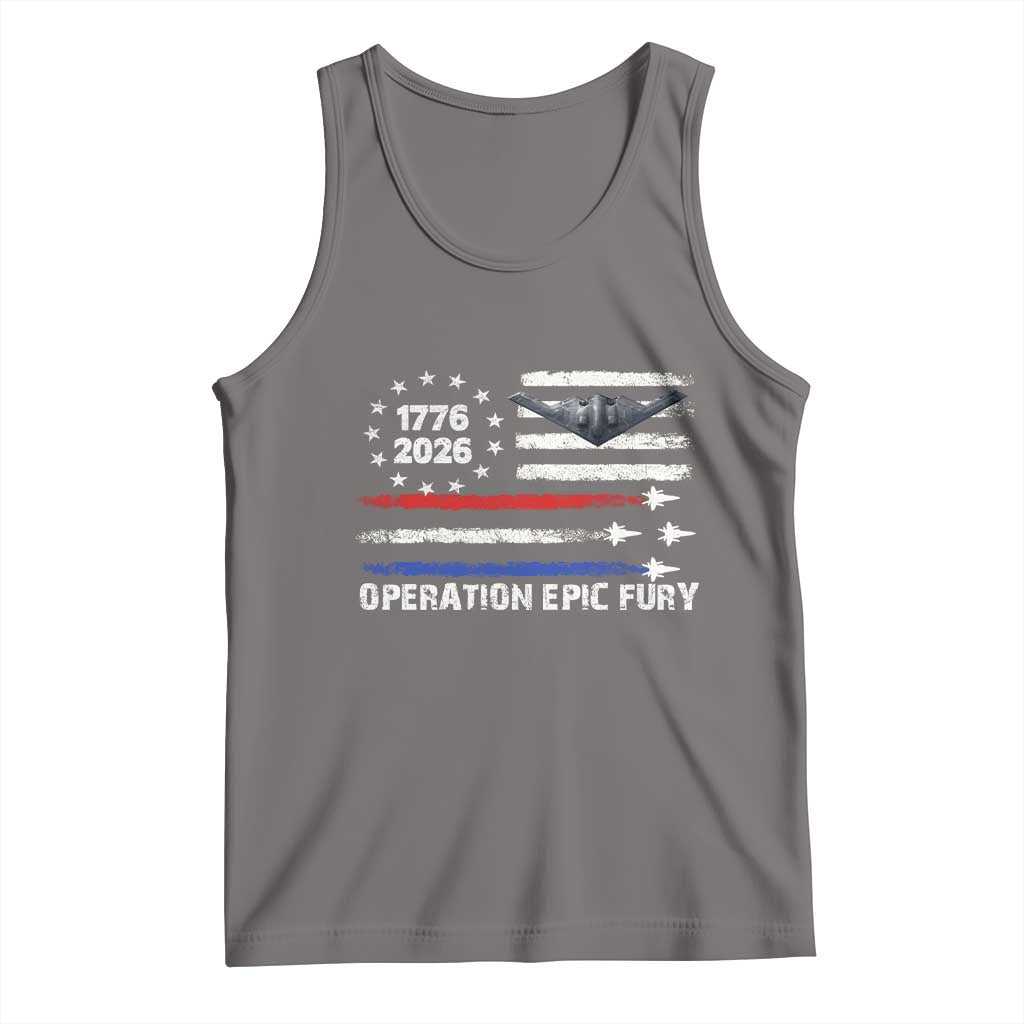 Operation Epic Fury 1776 2026 American Flag Aviation Tank Top Freedom Anniversary Statement