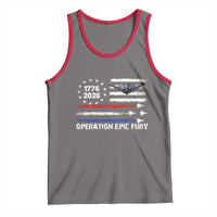 Operation Epic Fury 1776 2026 American Flag Aviation Tank Top Freedom Anniversary Statement