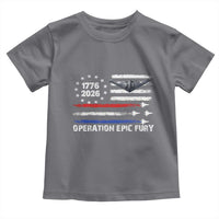 Operation Epic Fury 1776 2026 American Flag Aviation Toddler T Shirt Freedom Anniversary Statement