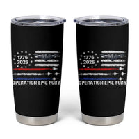Operation Epic Fury 1776 2026 American Flag Aviation Tumbler Cup Freedom Anniversary Statement