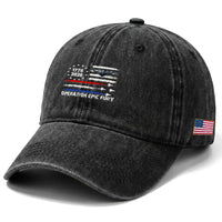 Operation Epic Fury 1776 2026 American Flag Aviation Washed Cotton Baseball Cap Freedom Anniversary Statement