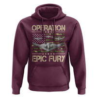 Operation Epic Fury Camo American Flag Hoodie B12 Spirit Stealth Bomber Formation Patriotic Air Power