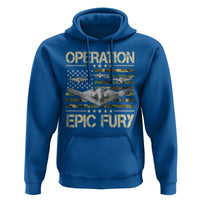 Operation Epic Fury Camo American Flag Hoodie B12 Spirit Stealth Bomber Formation Patriotic Air Power