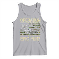Operation Epic Fury Camo American Flag Tank Top B12 Spirit Stealth Bomber Formation Patriotic Air Power