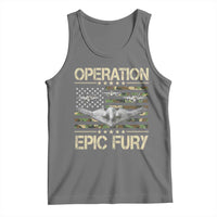 Operation Epic Fury Camo American Flag Tank Top B12 Spirit Stealth Bomber Formation Patriotic Air Power
