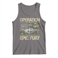 Operation Epic Fury Camo American Flag Tank Top B12 Spirit Stealth Bomber Formation Patriotic Air Power