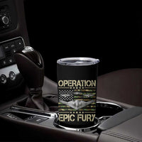 Operation Epic Fury Camo American Flag Tumbler Cup B12 Spirit Stealth Bomber Formation Patriotic Air Power
