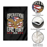 Operation Epic Fury 2026 Patriotic Eagle Crest Garden Flag American Strength and Freedom