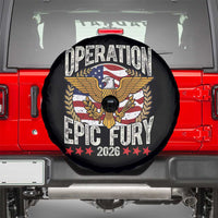 Operation Epic Fury 2026 Patriotic Eagle Crest Spare Tire Cover American Strength and Freedom