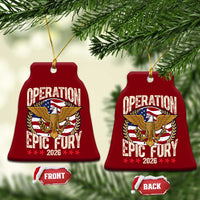 Operation Epic Fury 2026 Patriotic Eagle Crest Ceramic Ornament American Strength and Freedom