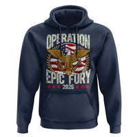 Operation Epic Fury 2026 Patriotic Eagle Crest Hoodie American Strength and Freedom