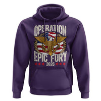 Operation Epic Fury 2026 Patriotic Eagle Crest Hoodie American Strength and Freedom