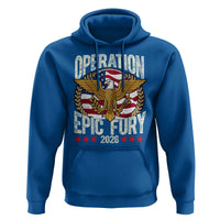 Operation Epic Fury 2026 Patriotic Eagle Crest Hoodie American Strength and Freedom