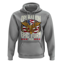 Operation Epic Fury 2026 Patriotic Eagle Crest Hoodie American Strength and Freedom