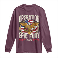 Operation Epic Fury 2026 Patriotic Eagle Crest Long Sleeve Shirt American Strength and Freedom