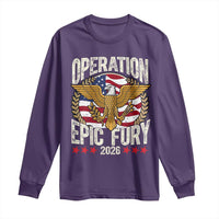 Operation Epic Fury 2026 Patriotic Eagle Crest Long Sleeve Shirt American Strength and Freedom