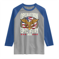 Operation Epic Fury 2026 Patriotic Eagle Crest Raglan Shirt American Strength and Freedom