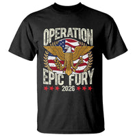 Operation Epic Fury 2026 Patriotic Eagle Crest T Shirt American Strength and Freedom