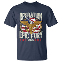 Operation Epic Fury 2026 Patriotic Eagle Crest T Shirt American Strength and Freedom